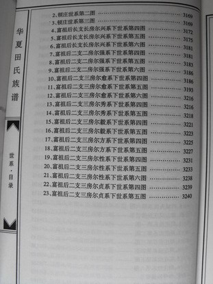 《华夏田氏族谱第一辑》平邑族谱世系选辑